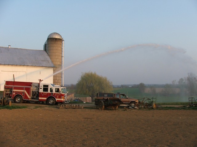 Engine 4-9-1 on pump training; Route 897 & Peters road... 4/05